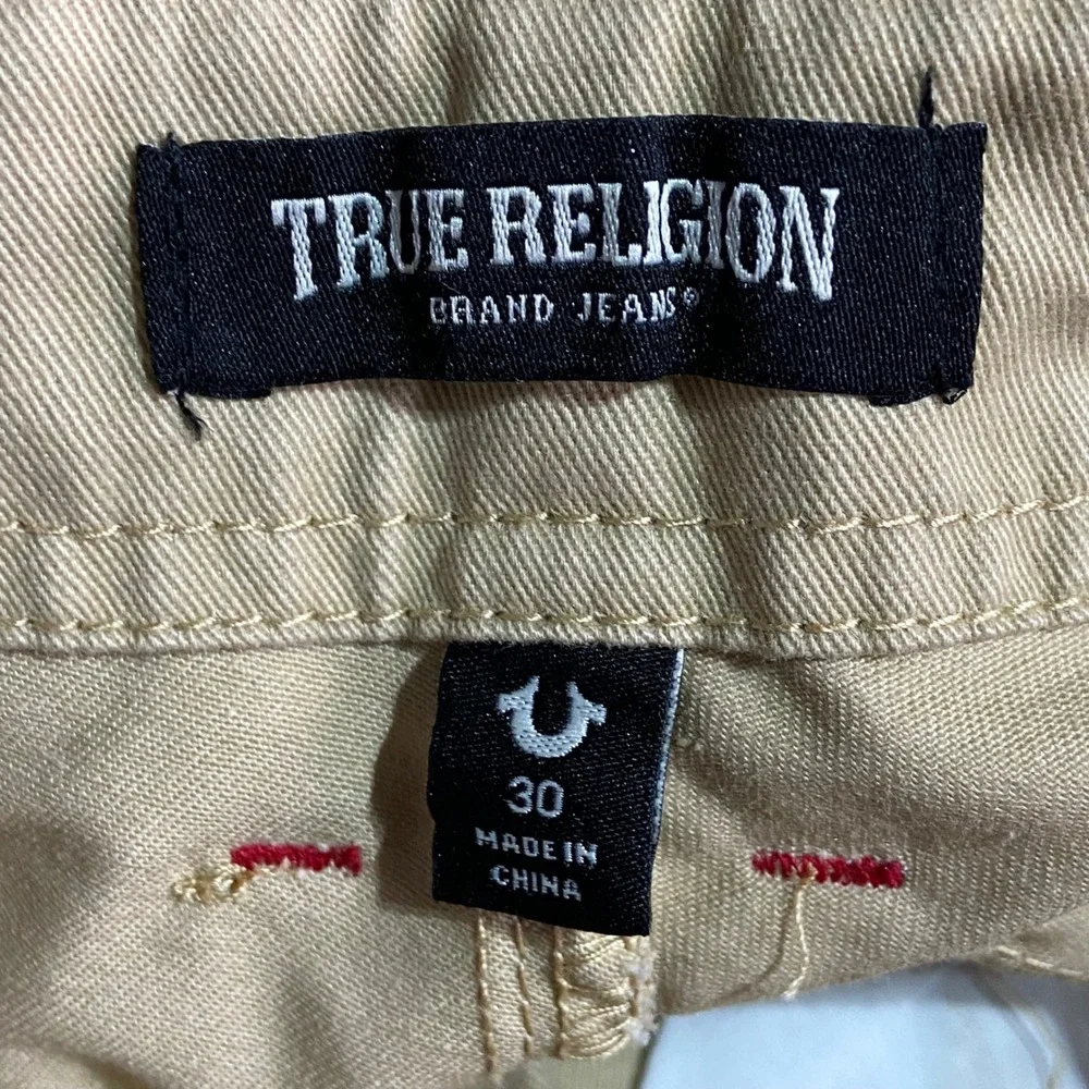 True‎ Religion Men's Size 30X32 Travertine Belted Logo Cargo Pants 700379 NWT